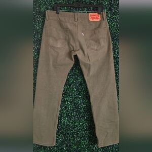 Levis 502 JEANS Green Denim 32 30 Zip Fly MINT Condition